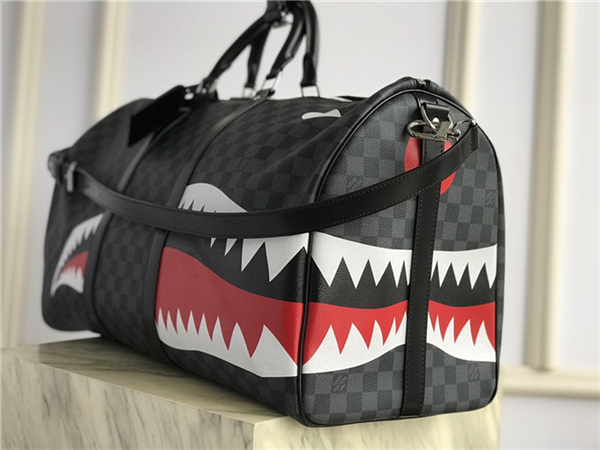 Louis Vuitton KEEPALL BANDOULIÈRE 55 Damier Graphite Shark High