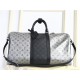 Louis Vuitton KEEPALL BANDOULIÈRE 50 Monogram Eclipse Silver High