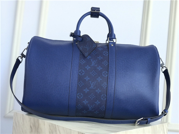 Louis Vuitton KEEPALL BANDOULIÈRE 45 Taiga Blue High