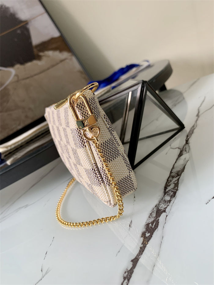 Louis Vuitton MINI POCHETTE ACCESSOIRES Damier Azur High