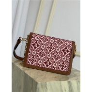 Louis Vuitton DAUPHINE MM BAG Since 1854 Jacquard textile Red Top