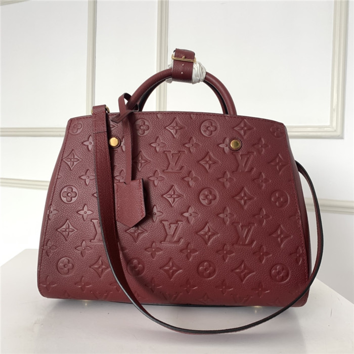 Louis Vuitton MONTAIGNE MM Monogram Empreinte Wine High