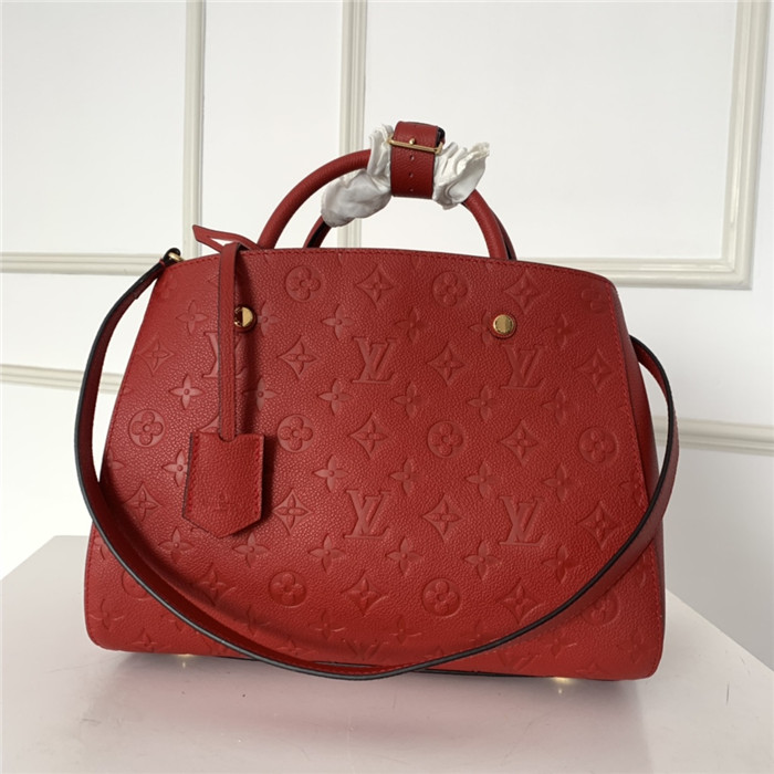 Louis Vuitton MONTAIGNE MM Monogram Empreinte Red High