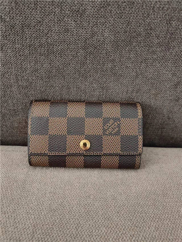 Louis Vuitton 6 KEY HOLDER Damier Ebene Brown N62630 High