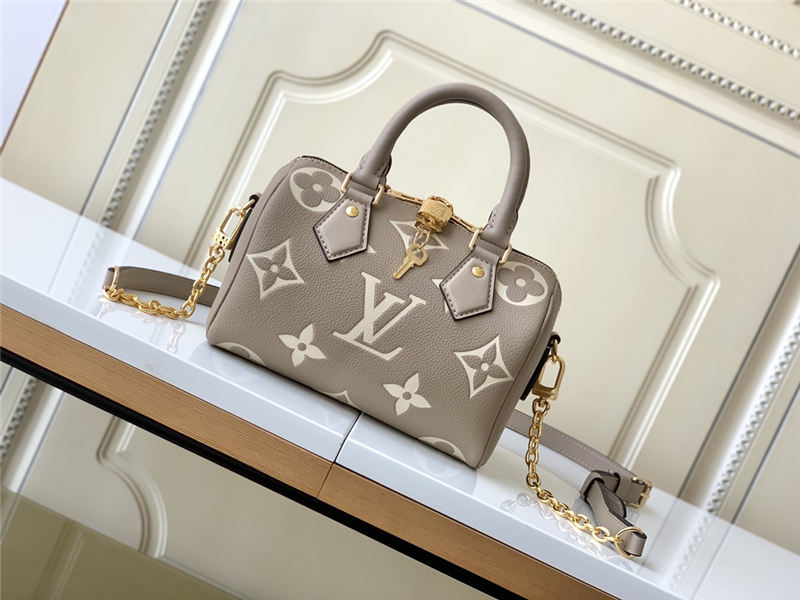 Louis Vuitton SPEEDY BANDOULIÈRE 20 Embossed grained cowhide leather M46575 High