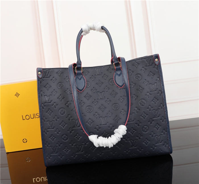 Louis Vuitton GM Onthego Bag Monogram Empreinte Navy