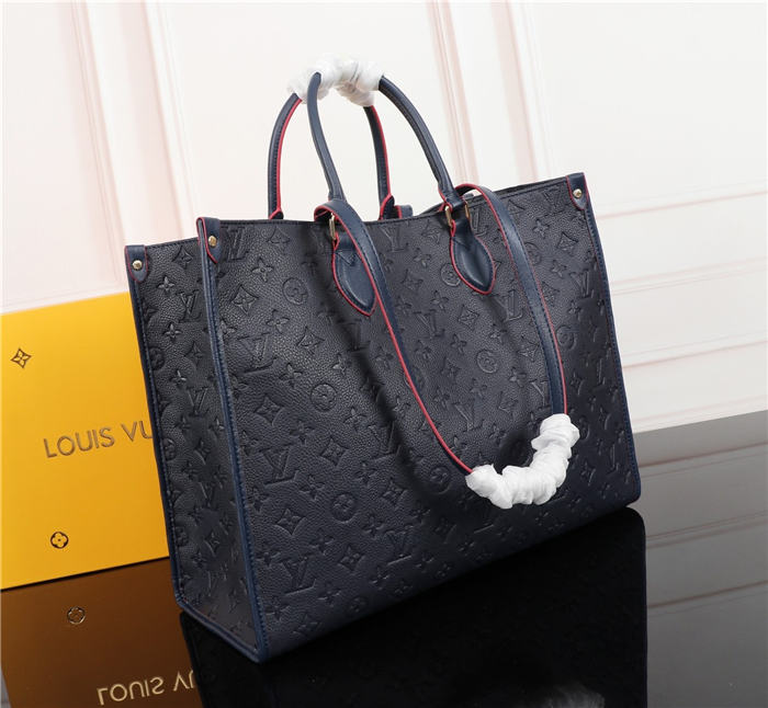 Louis Vuitton GM Onthego Bag Monogram Empreinte Navy