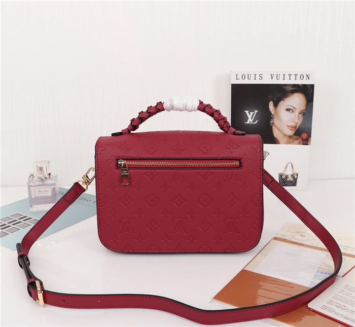 Louis Vuitton Pochette Metis Braided Monogram Empreinte Red