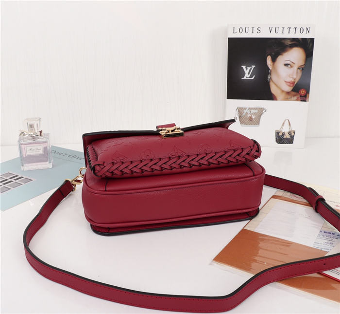 Louis Vuitton Pochette Metis Braided Monogram Empreinte Red