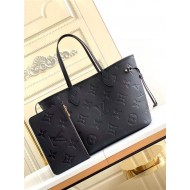 Louis Vuitton NEVERFULL MM Monogram Empreinte Black M45684 High