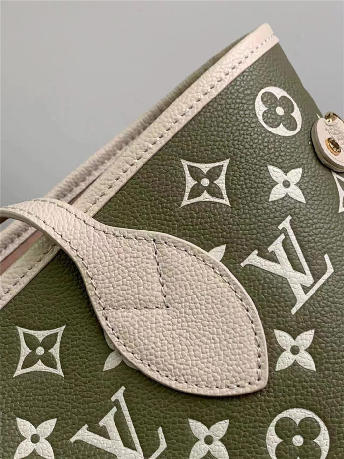 Louis Vuitton NEVERFULL MM Printed and embossed grained cowhide leather M46102 High