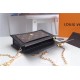 Louis Vuitton Flore Chain Wallet Monogram Canvas Black