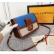 Louis Vuitton Dauphine MM Bag Blue/Beige