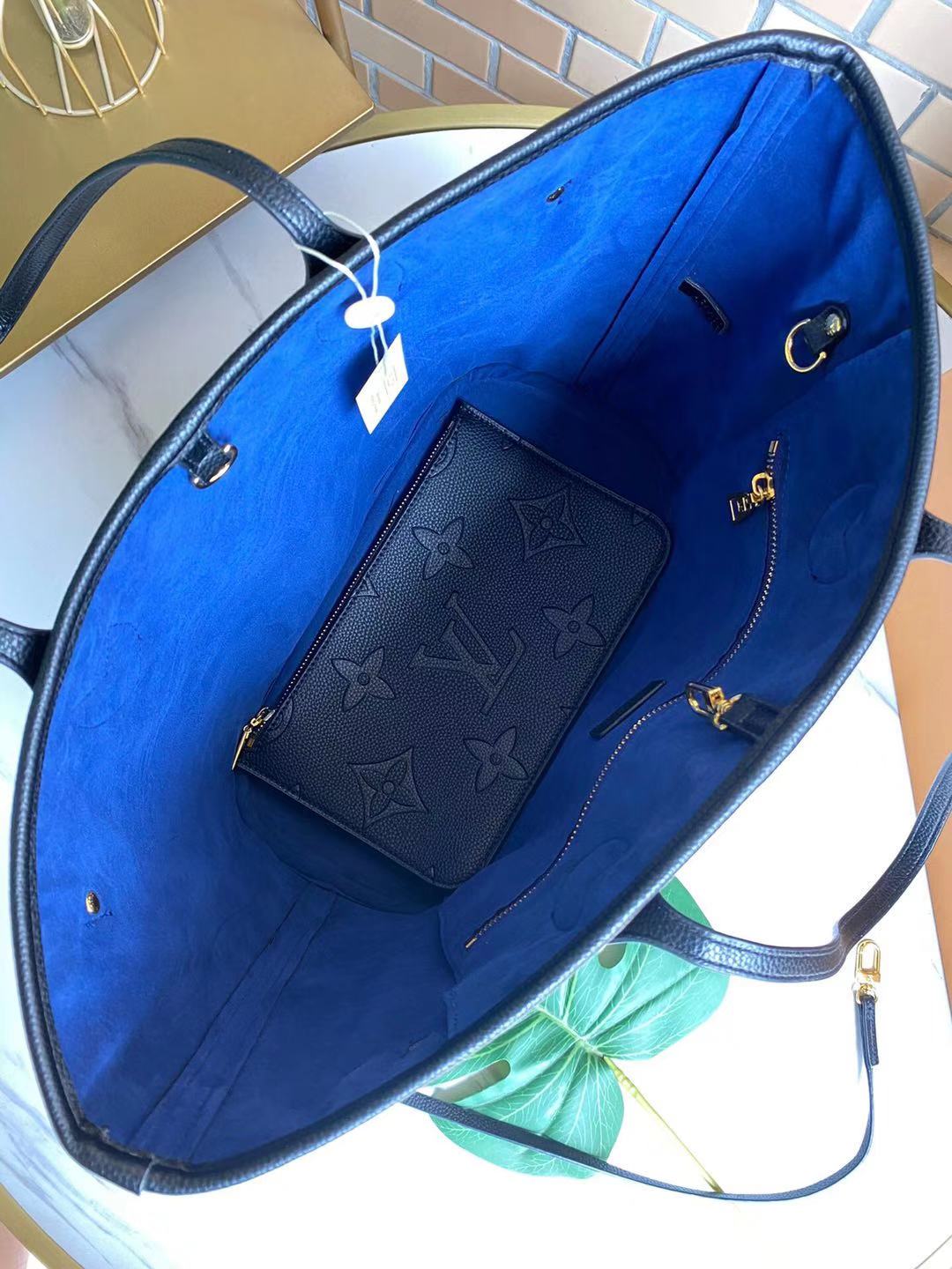 Louis Vuitton Neverfull MM Bag Black Monogram Mid