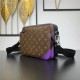 Louis Vuitton TRIO MESSENGER Monogram Macassar coated canvas and Purple cowhide leather M46266 High