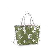 Louis Vuitton Neverfull MM Bag Monogram Green Mid