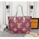 Louis Vuitton Neverfull MM Bag Monogram Pink Mid