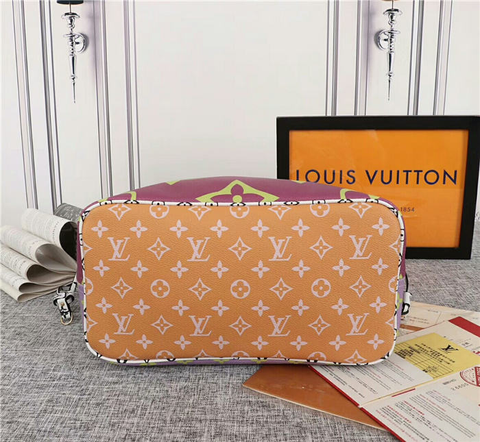 Louis Vuitton Neverfull MM Bag Monogram Pink Mid