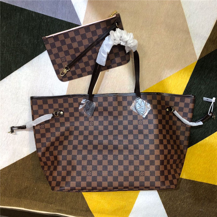 Louis Vuitton Neverfull GM Bag Damier Ebene Pink