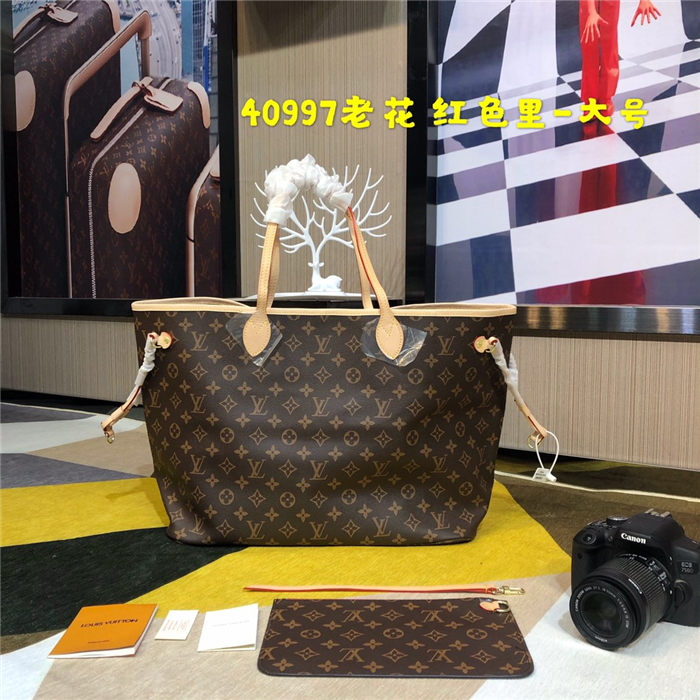 Louis Vuitton Neverfull GM Bag Monogram Canvas Red