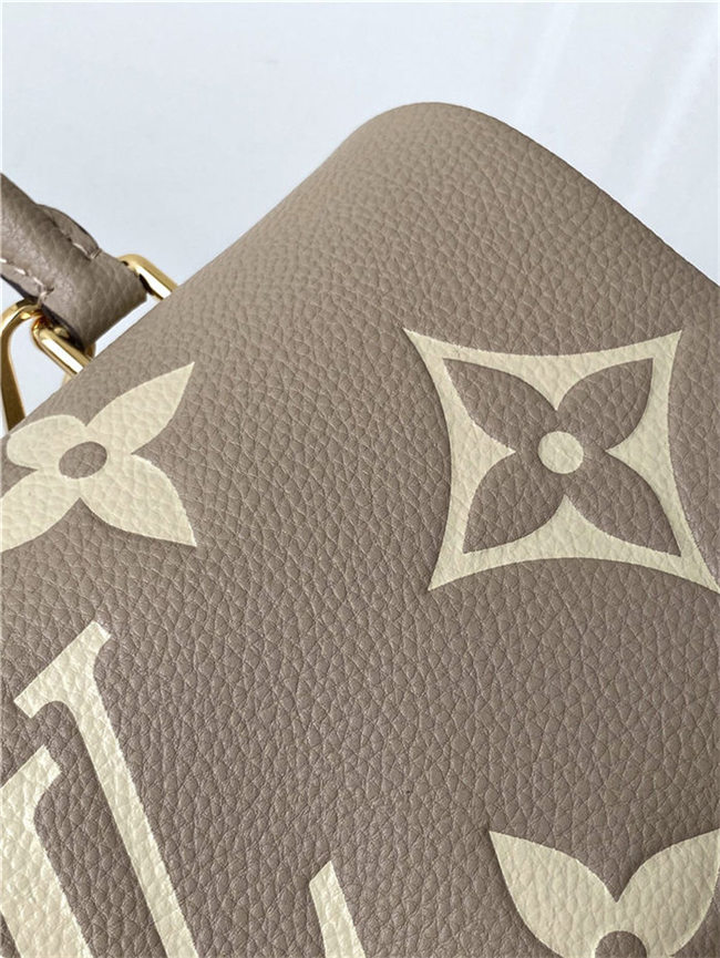 Louis Vuitton MADELEINE MM Embossed, grained cowhide leather M46041 Beige High