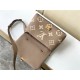 Louis Vuitton MADELEINE MM Embossed, grained cowhide leather M46041 Beige High