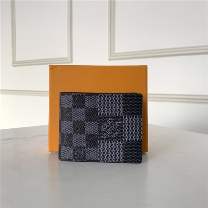 Louis Vuitton MULTIPLE WALLET Damier Graphite Black High