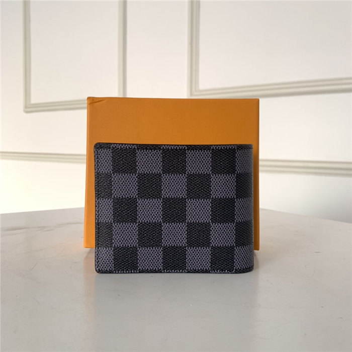 Louis Vuitton MULTIPLE WALLET Damier Graphite Black High