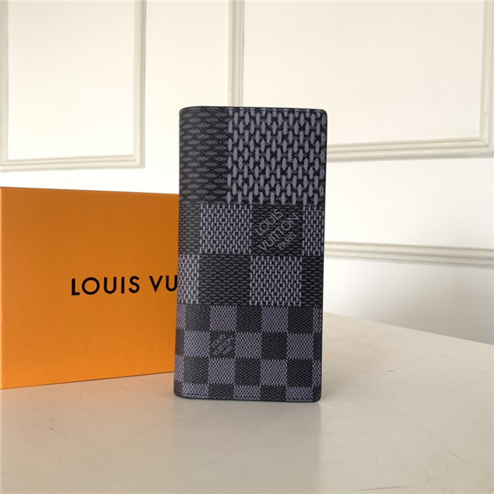 Louis Vuitton BRAZZA WALLET Black/Grey High