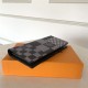 Louis Vuitton BRAZZA WALLET Black/White High