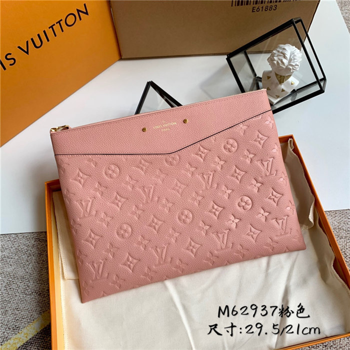 Louis Vuitton DAILY POUCH Monogram Empreinte Pink High