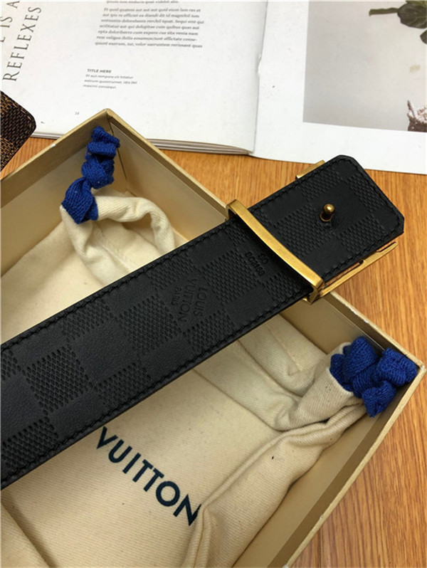 Louis Vuitton LV INITIALES 40MM BELT Damier Ebene Anti-Gold High