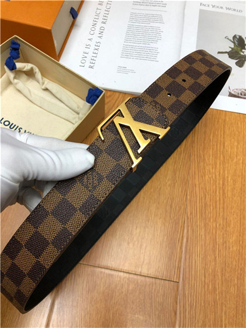 Louis Vuitton LV INITIALES 40MM BELT Damier Ebene Anti-Gold High