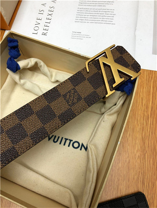 Louis Vuitton LV INITIALES 40MM BELT Damier Ebene Anti-Gold High