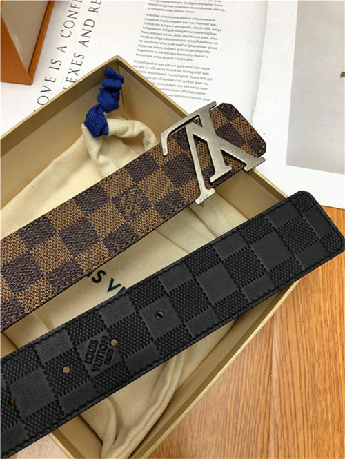 Louis Vuitton LV INITIALES 40MM BELT Damier Ebene Anti-Silver High