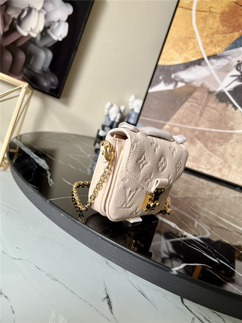 Louis Vuitton MICRO MÉTIS Bag Monogram Empreinte embossed supple grained cowhide leather Beige M81390 High