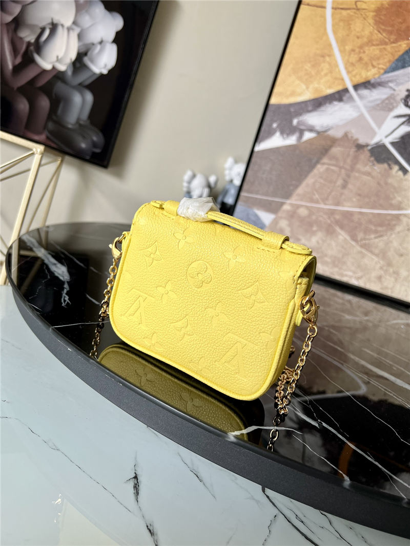 Louis Vuitton MICRO MÉTIS Bag Monogram Empreinte embossed supple grained cowhide leather Yellow M81407 High