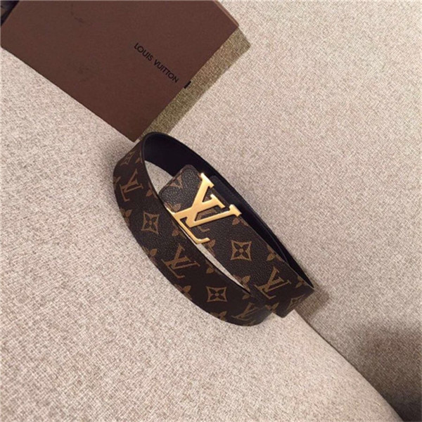 Louis Vuitton LV INITIALES 40MM Reversible BELT Monogram Gold Metal High