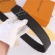 Louis Vuitton LV PYRAMIDE 40MM BELT Leather  Black High