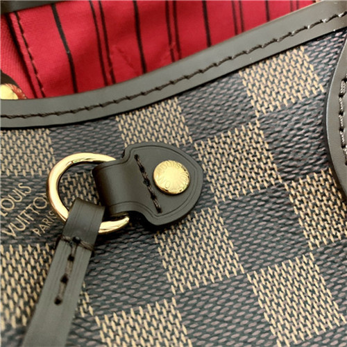 Louis Vuitton NEVERFULL PM Damier Ebene Red High