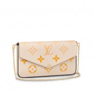 Louis Vuitton FÉLICIE POCHETTE Monogram Empreinte Cream/Saffron High