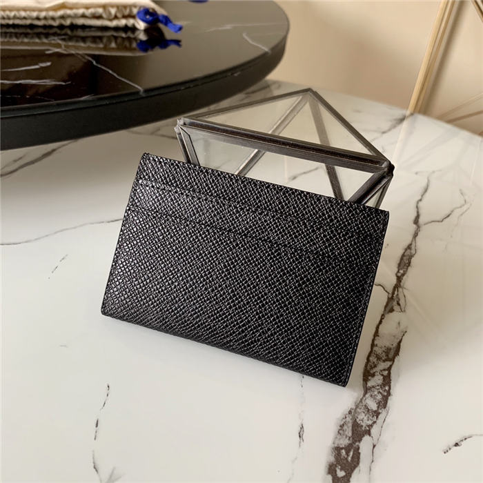 Louis Vuitton DOUBLE CARD HOLDER Black High