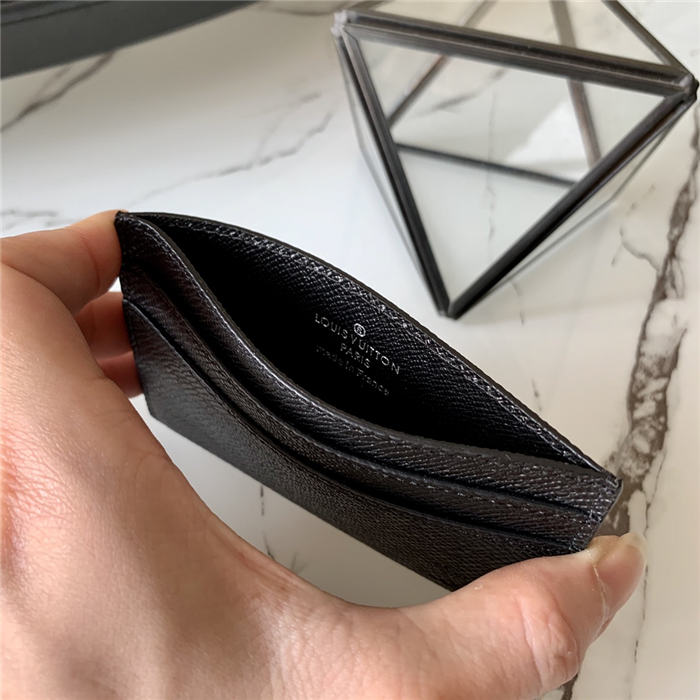 Louis Vuitton DOUBLE CARD HOLDER Black High