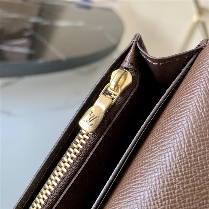 Louis Vuitton BRAZZA WALLET Damier Ebene High