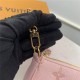 Louis Vuitton MINI POCHETTE ACCESSOIRES Monogram Empreinte Pink High