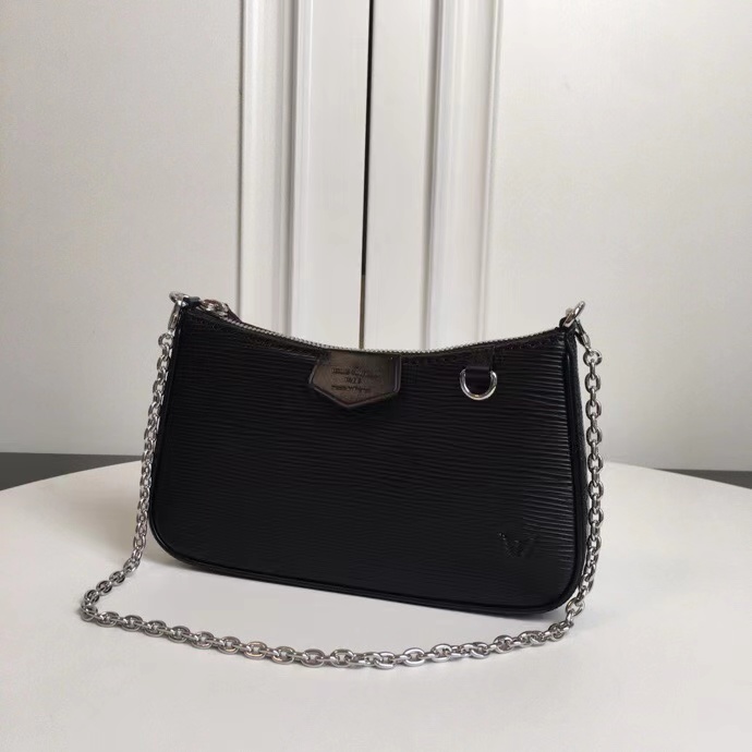 Louis Vuitton EASY POUCH ON STRAP Epi Black High