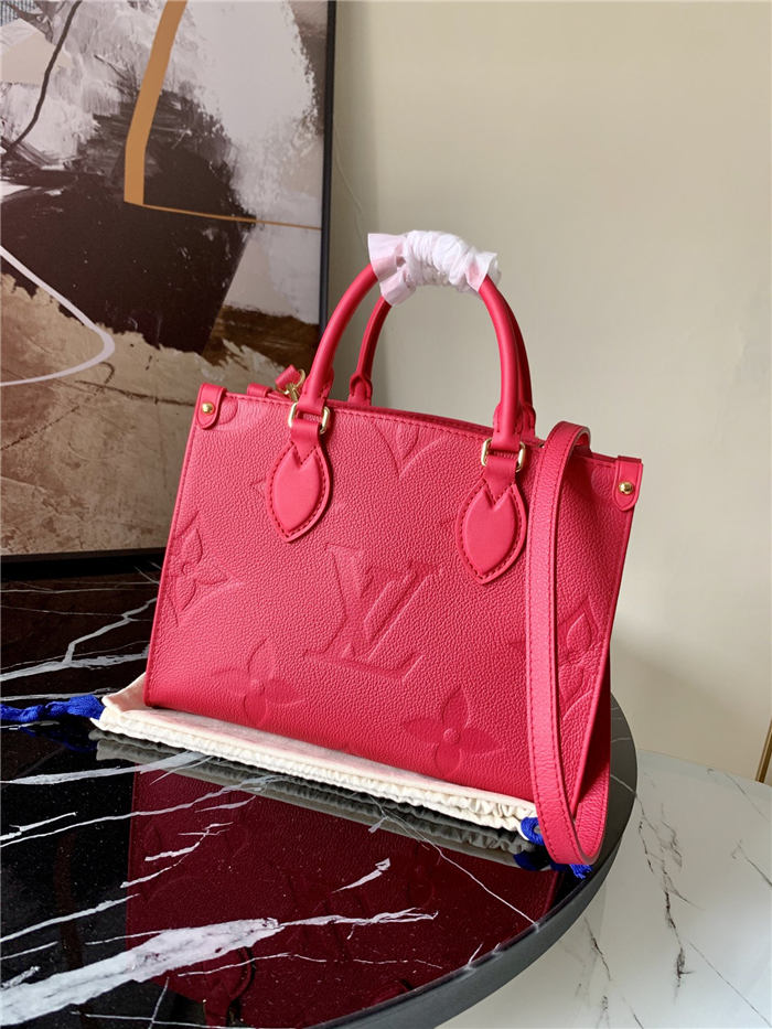 Louis Vuitton ONTHEGO PM Monogram Empreinte Freesia Pink High