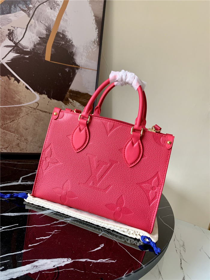 Louis Vuitton ONTHEGO PM Monogram Empreinte Freesia Pink High