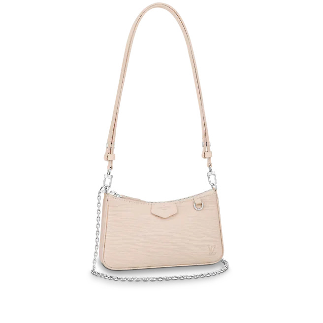 Louis Vuitton EASY POUCH ON STRAP Epi Quartz White High