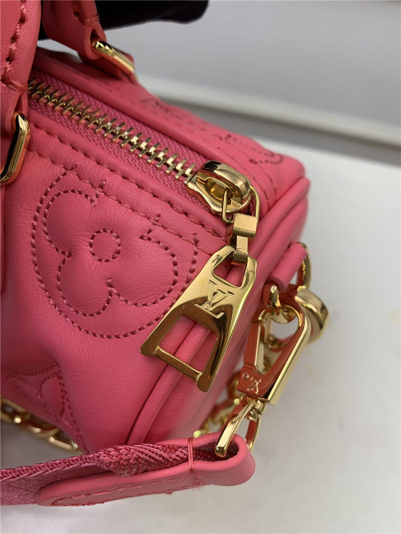 Louis Vuitton PAPILLON BB Quilted and embroidered smooth calf leather Dragon Fruit Pink M59826 High